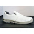 White Color Ankle Leather Safety Toe Work Shoes ，wear-resistant